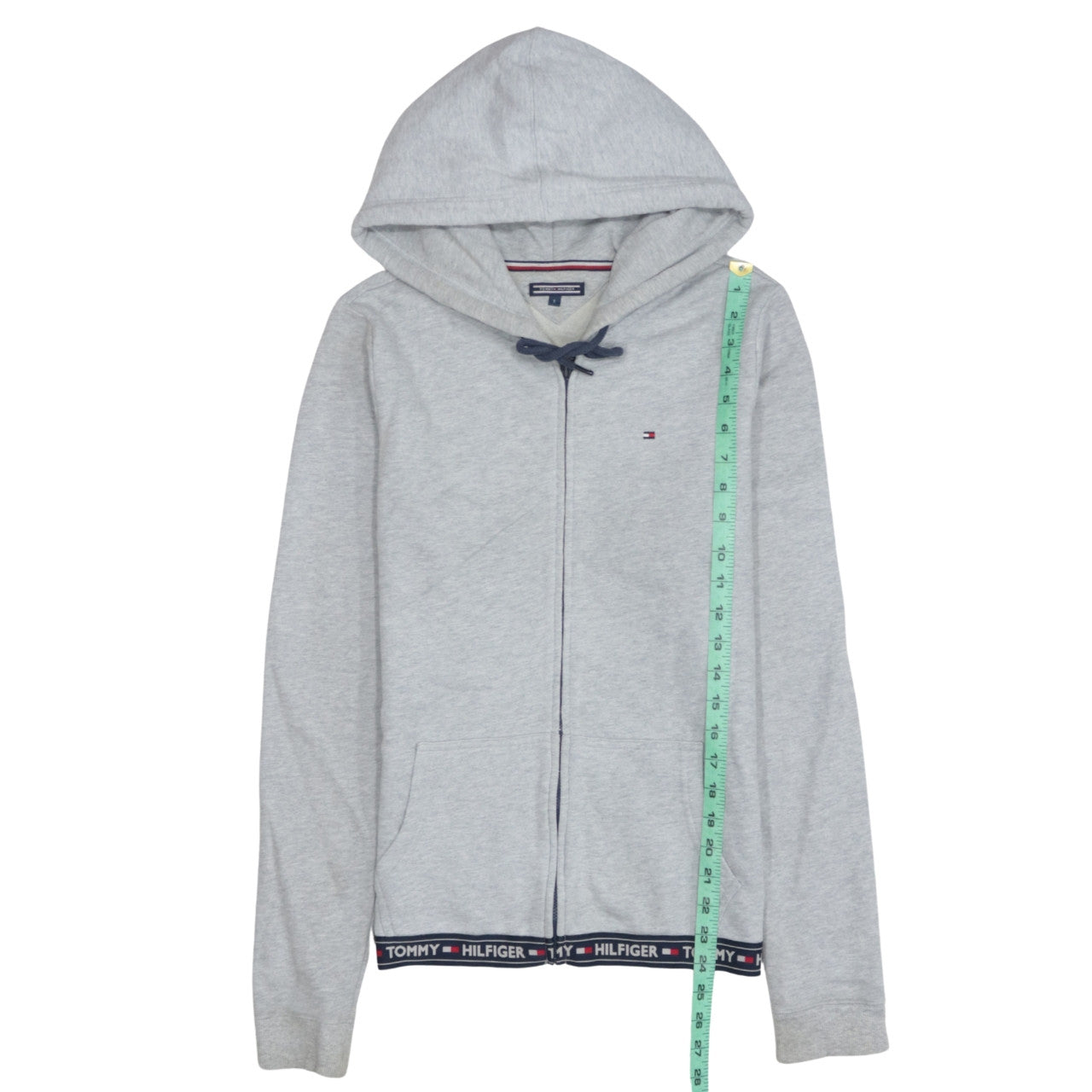 Tommy Hilfiger Women’s Grey Full Zip Hoodie Size S Cotton Blend