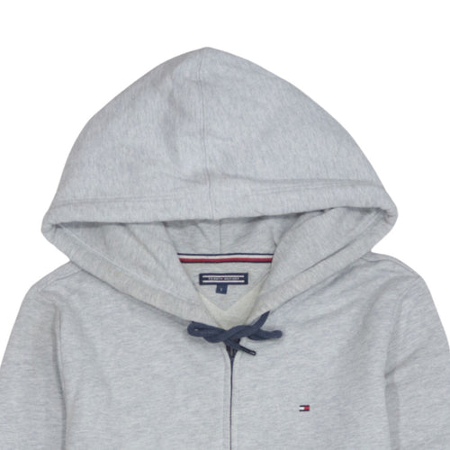 Tommy Hilfiger Women’s Grey Full Zip Hoodie Size S Cotton Blend