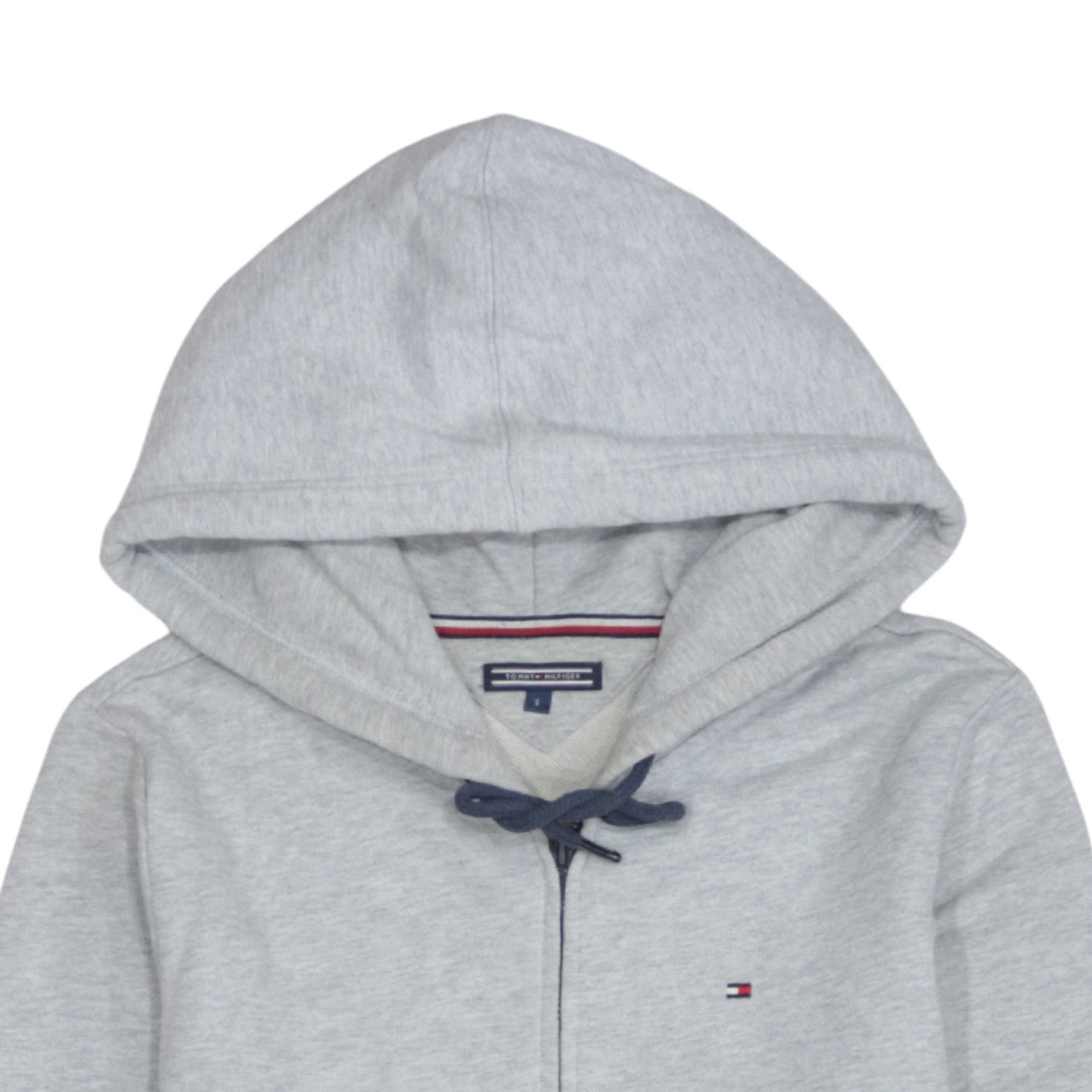 Tommy Hilfiger Women’s Grey Full Zip Hoodie Size S Cotton Blend