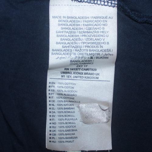 Umbro Men’s Blue Short Sleeve Crew Neck Cotton Sports T-Shirt Size M