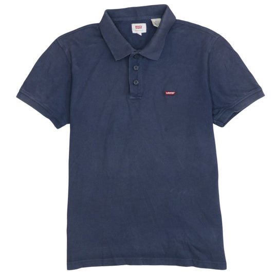 Levi's Men's Blue Polo Shirt Size M Classic Cotton Short Sleeve