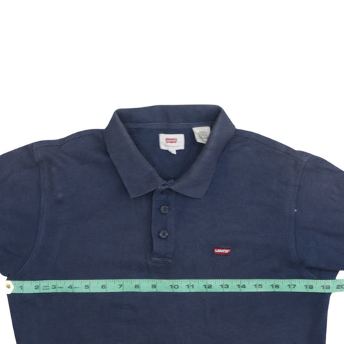 Levi's Men's Blue Polo Shirt Size M Classic Cotton Short Sleeve