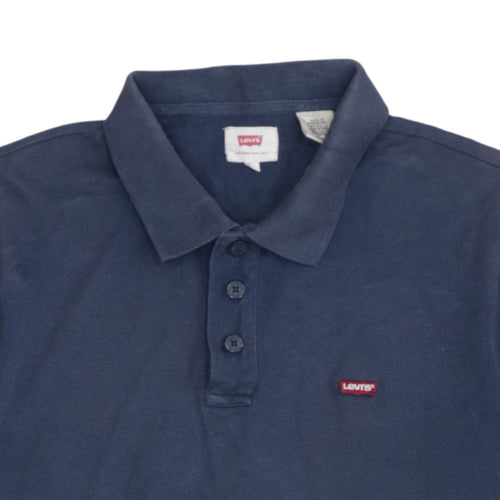 Levi's Men's Blue Polo Shirt Size M Classic Cotton Short Sleeve