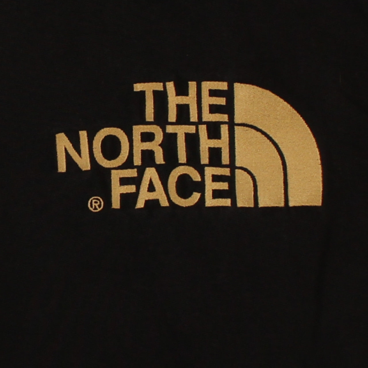 The North Face Womens Black XL Pullover Hoodie with Gold Logo
