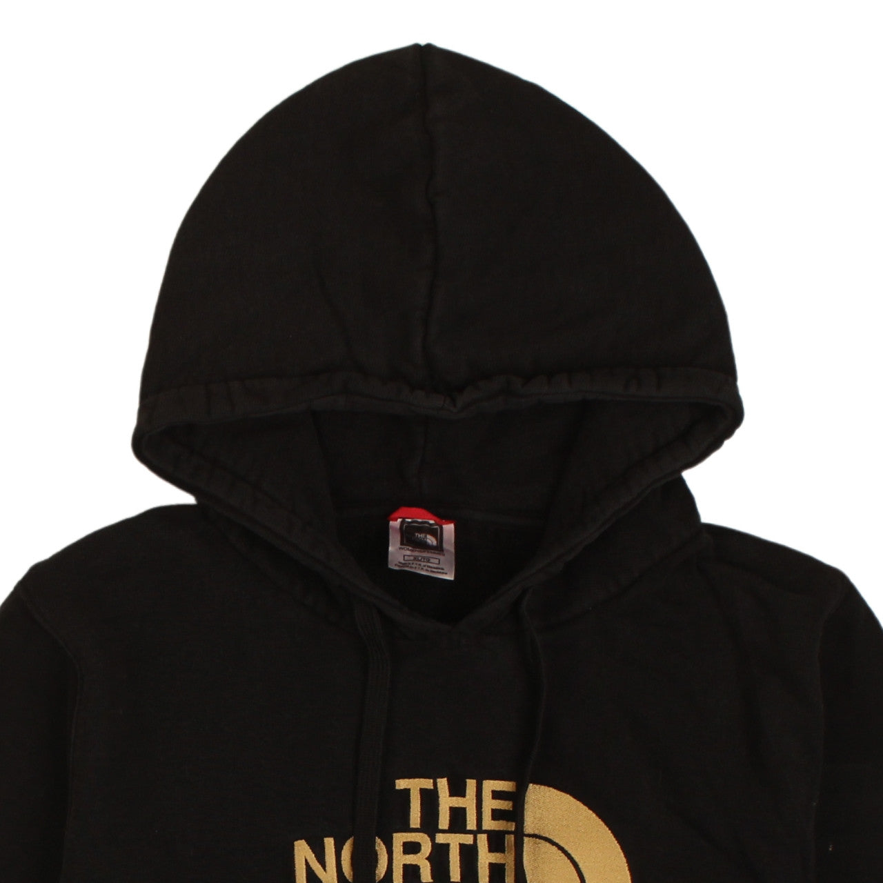 The North Face Womens Black XL Pullover Hoodie with Gold Logo