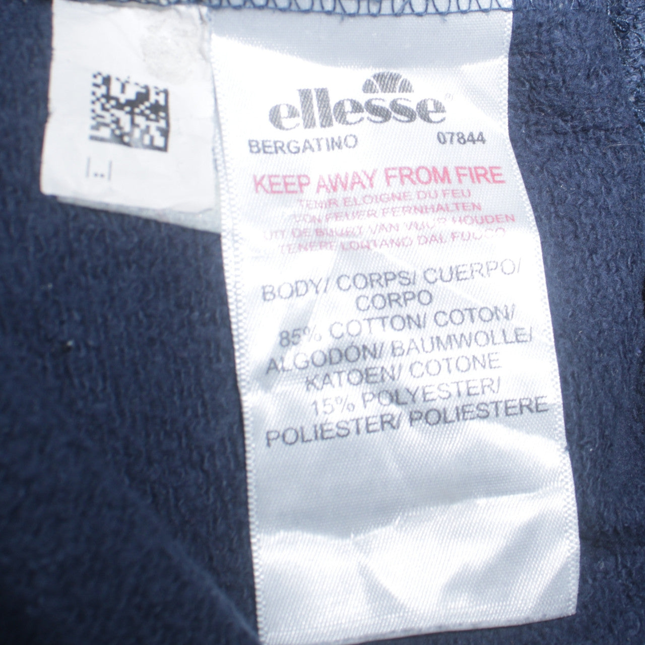 Ellesse Men Blue L Pullover Crew Neck Logo Sweatshirt