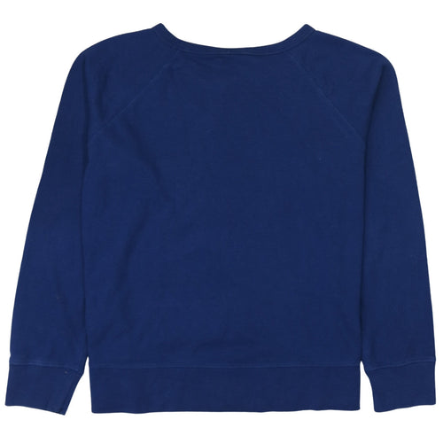 GAP Unisex Blue XL Pullover Sweatshirt with Floral Logo