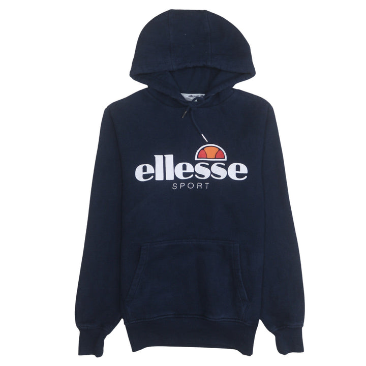 Ellesse Women Navy Blue Pullover Hoodie Hooded Sweatshirt Size 10