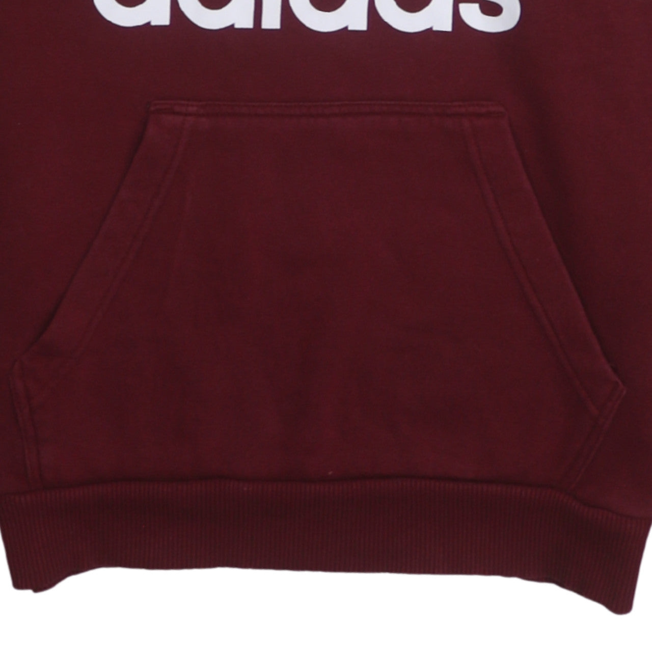 Adidas Men’s Red Pullover Hoodie Small Logo Fleece Sweatshirt