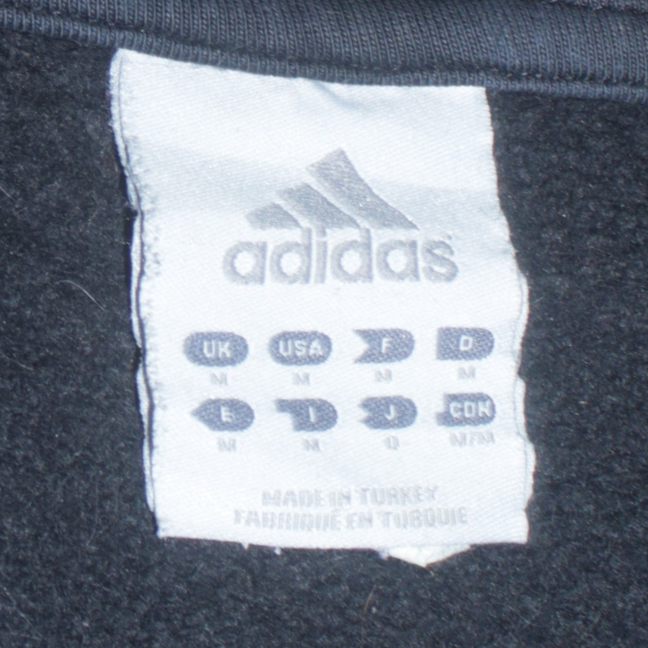 Adidas Men's Black Pullover Hoodie Medium Logo Fleece Sweatshirt
