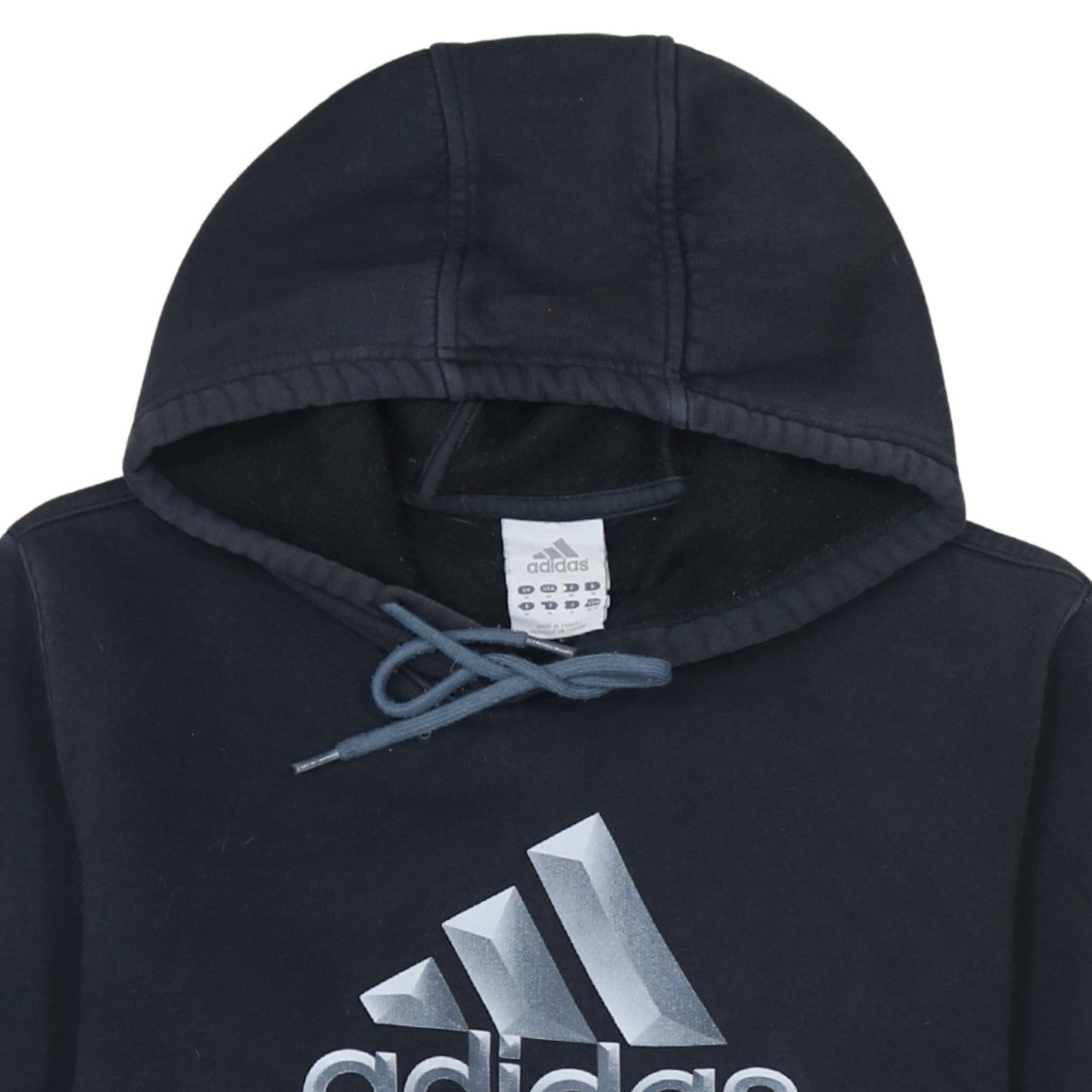 Adidas Men's Black Pullover Hoodie Medium Logo Fleece Sweatshirt