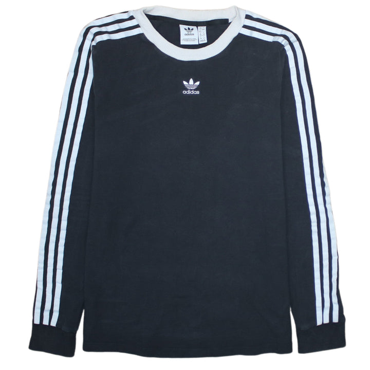 Adidas Women Black Long Sleeve Crew Neck Sweatshirt Size 12