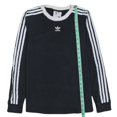 Adidas Women Black Long Sleeve Crew Neck Sweatshirt Size 12