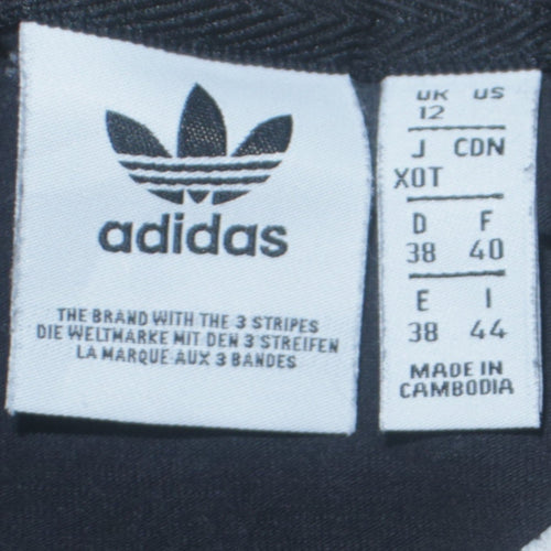 Adidas Women Black Long Sleeve Crew Neck Sweatshirt Size 12