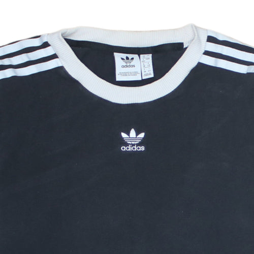 Adidas Women Black Long Sleeve Crew Neck Sweatshirt Size 12