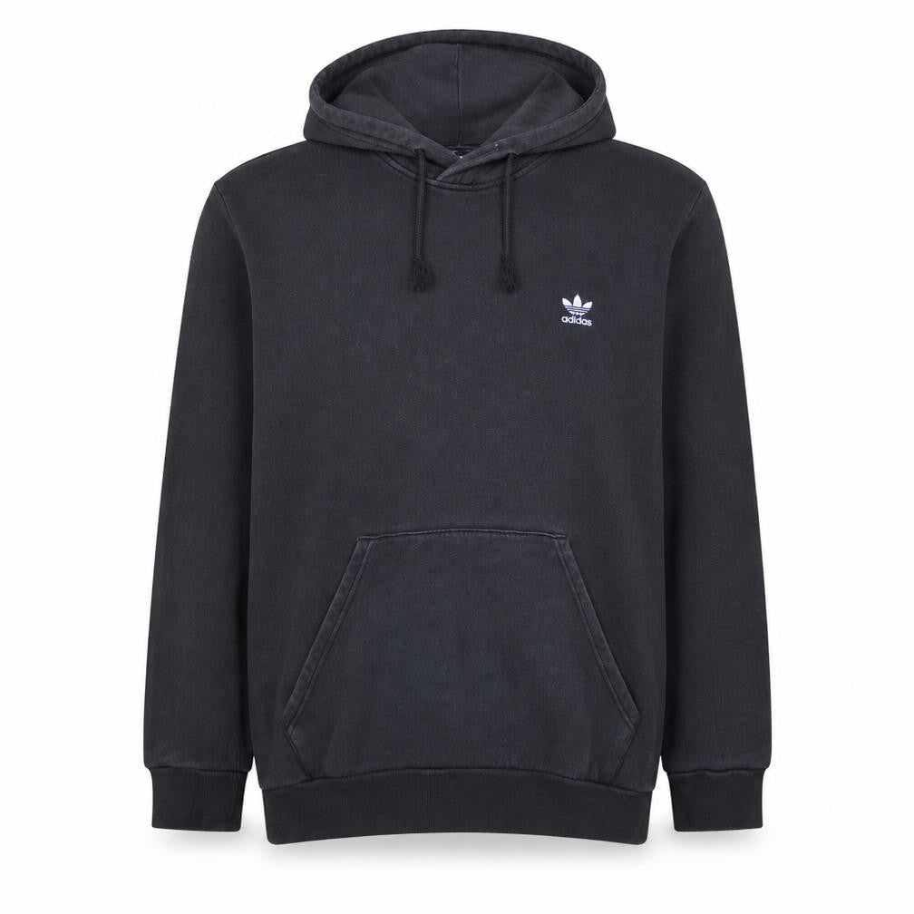 Front view of Adidas men’s black xl pullover hoodie fleece sweatshirt