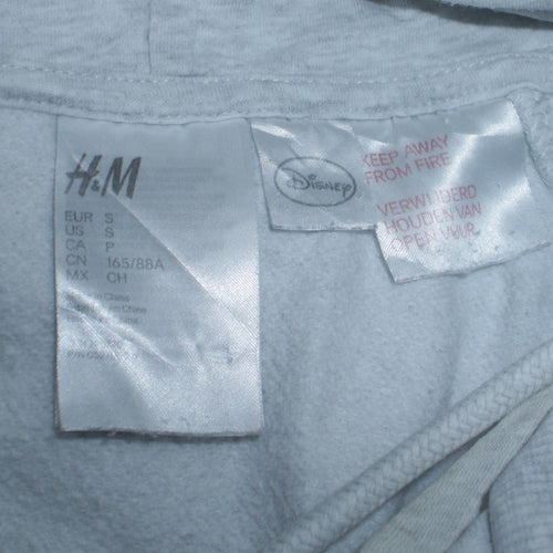 H&M Disney Women Grey Mickey Mouse Hoodie Size 10 Pullover