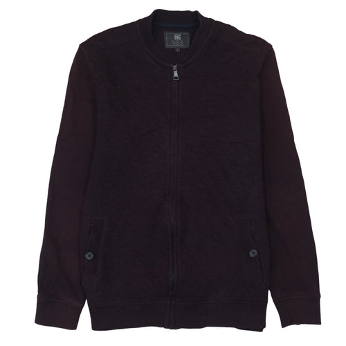 Marks and Spencer Men's Brown Quilted Full Zip Jacket L