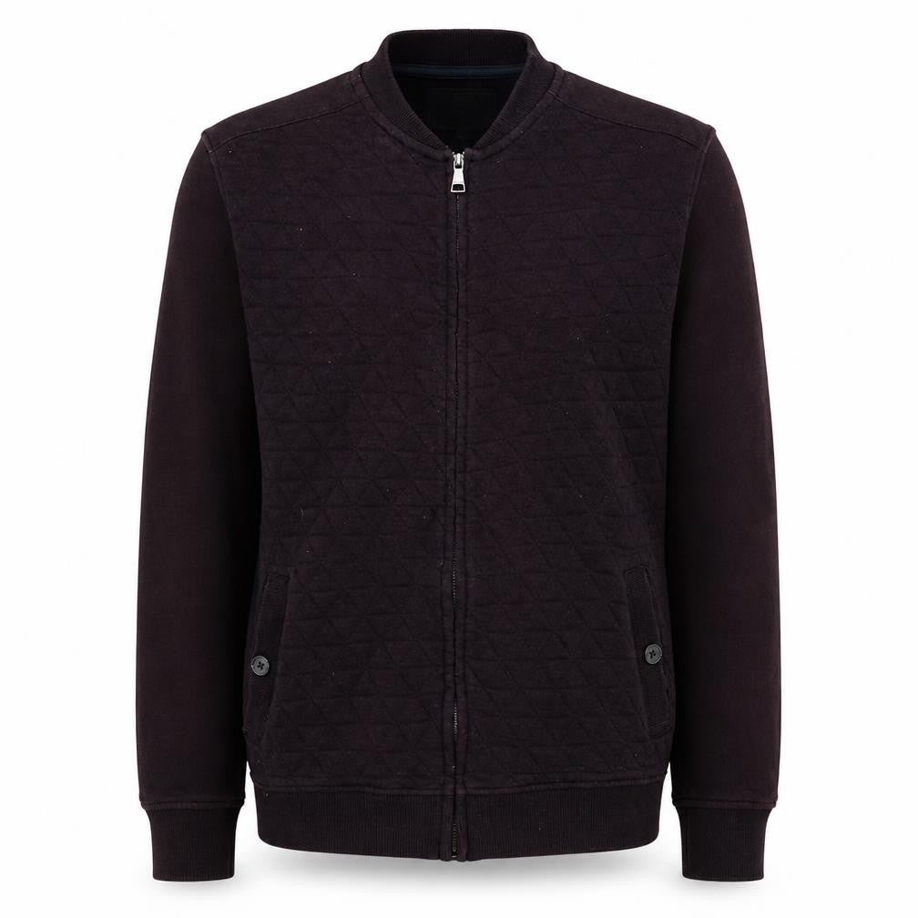 Front view of Marks & Spencer Men's Brown Quilted Full Zip Jacket L