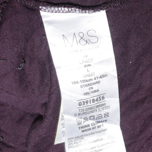 Marks and Spencer Men's Brown Quilted Full Zip Jacket L