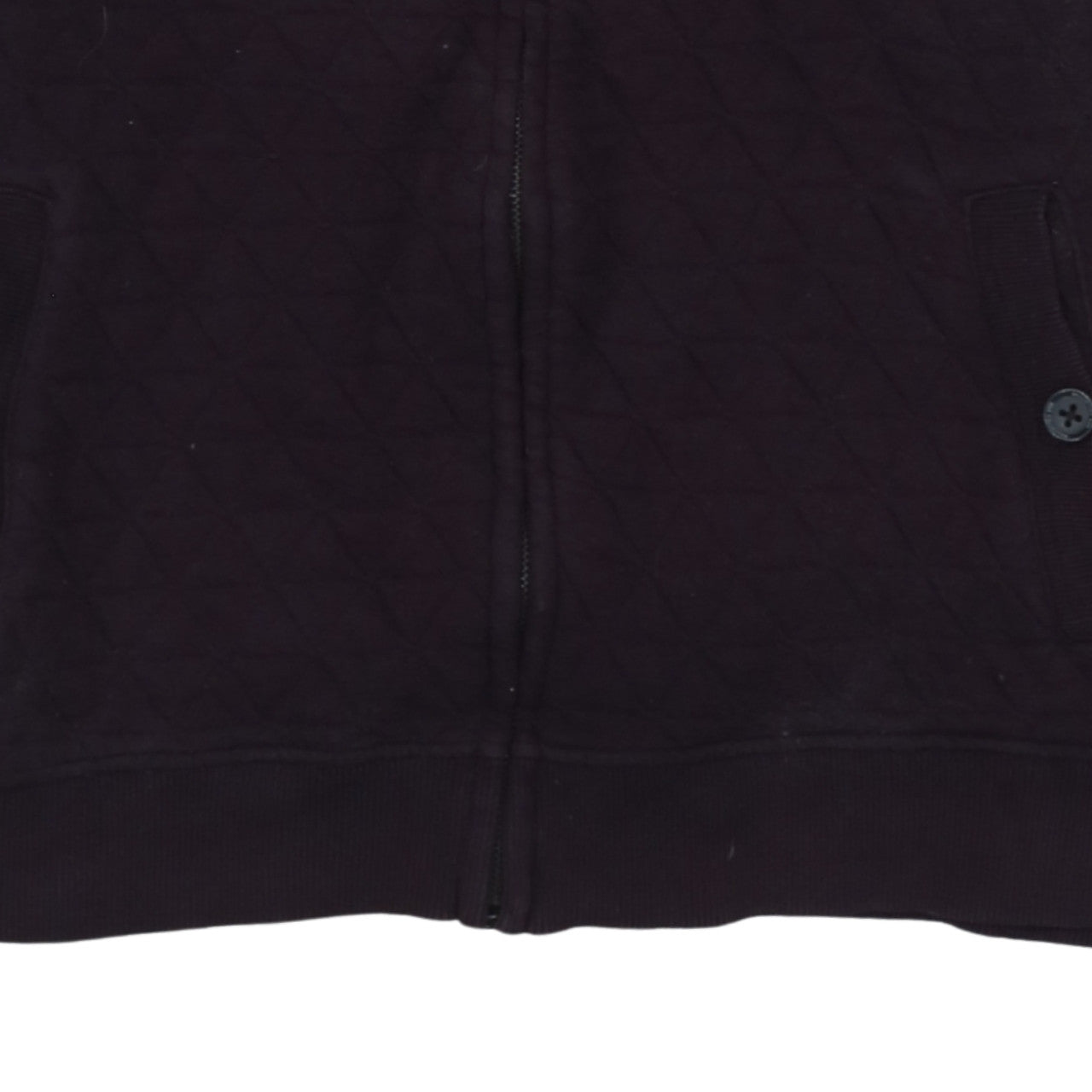 Marks and Spencer Men's Brown Quilted Full Zip Jacket L