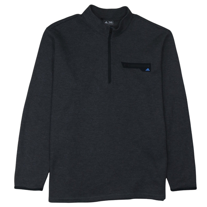 Adidas Men's Grey 2XL 1/4 Zip Fleece Activewear Jacket