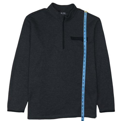 Adidas Men's Grey 2XL 1/4 Zip Fleece Activewear Jacket