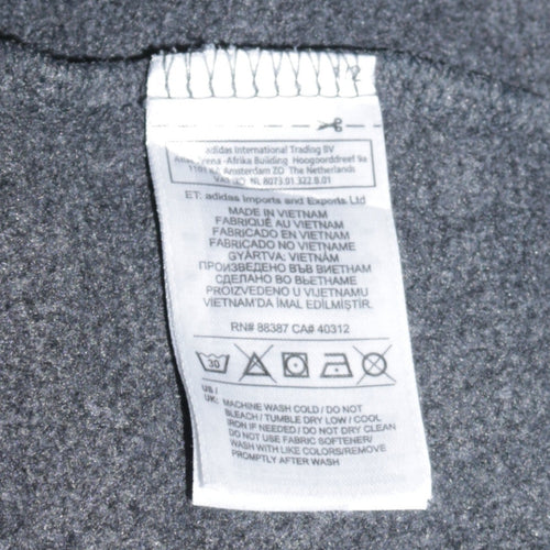 Adidas Men's Grey 2XL 1/4 Zip Fleece Activewear Jacket