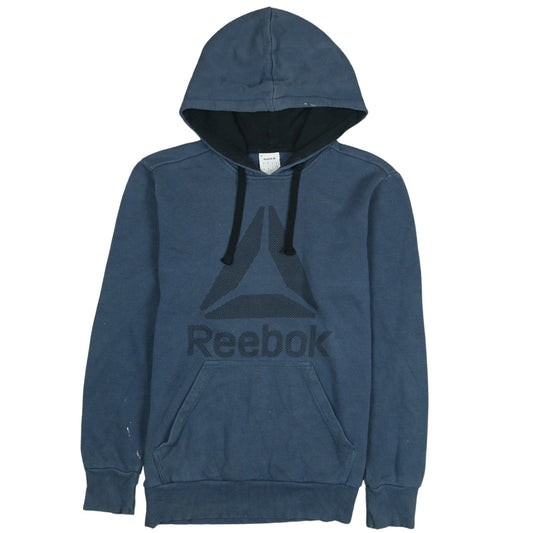 Reebok Men's Blue Small Pullover Hoodie with Logo