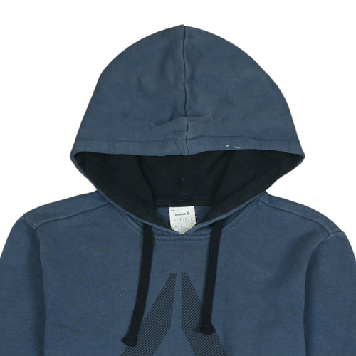 Reebok Men's Blue Small Pullover Hoodie with Logo
