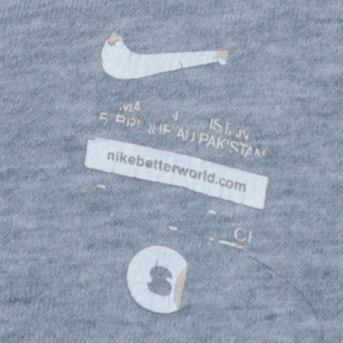 Nike Men's Grey Pullover Hoodie Regular Fit Fleece Size M