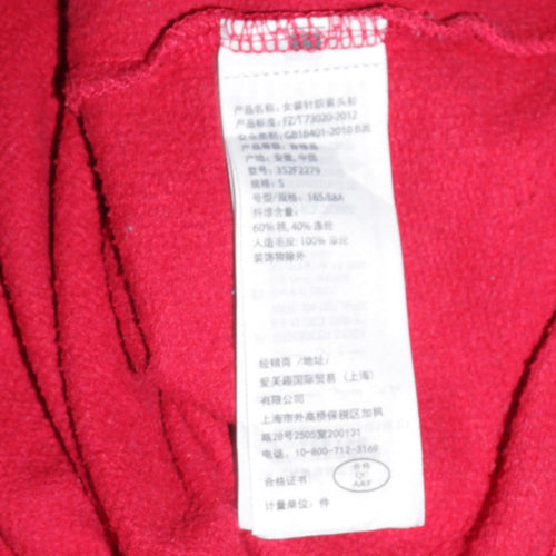 Hollister Men’s Red Pullover Hoodie S Fleece Lined Logo Sweatshirt