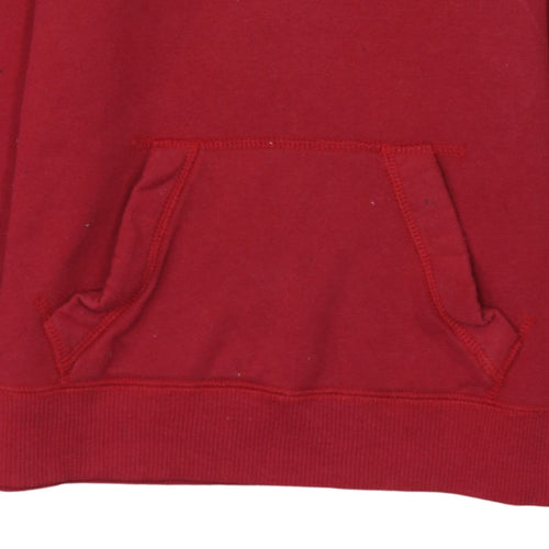 Hollister Men’s Red Pullover Hoodie S Fleece Lined Logo Sweatshirt