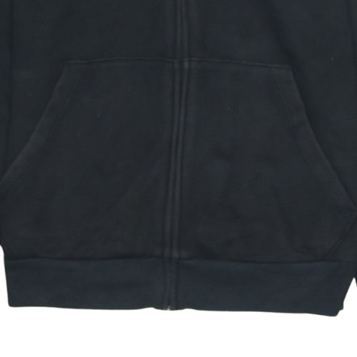 Puma Womens Black Full Zip Hoodie Sweatshirt L Logo Print Casual