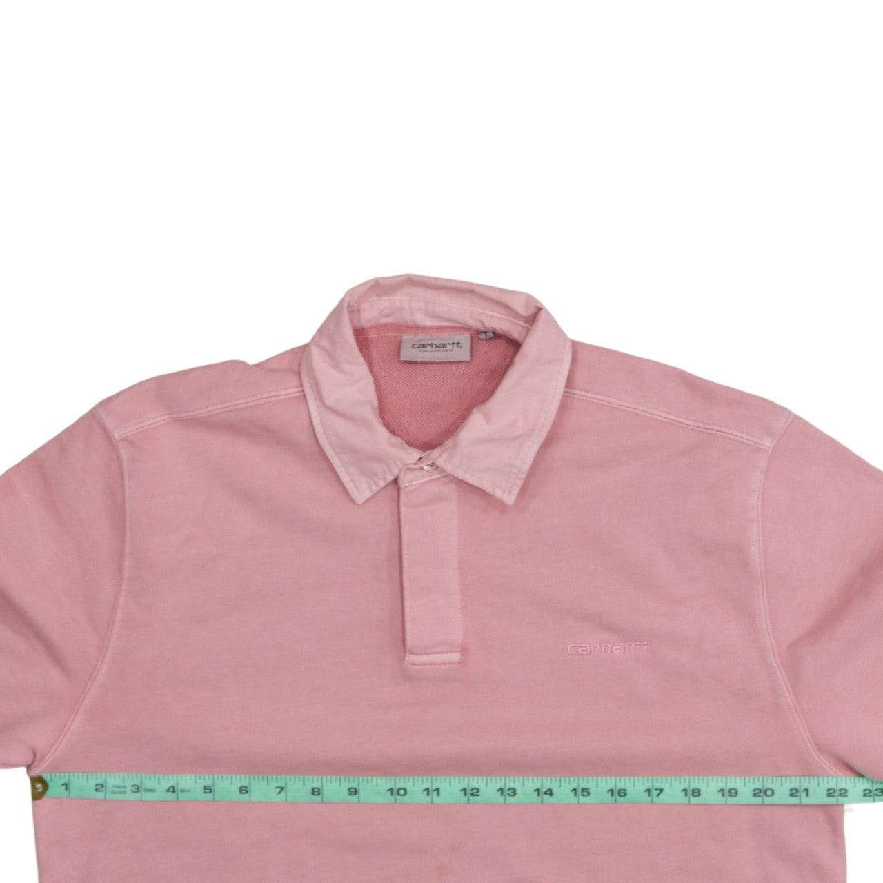 Carhartt Men’s Pink Collared Henley Sweatshirt Size S