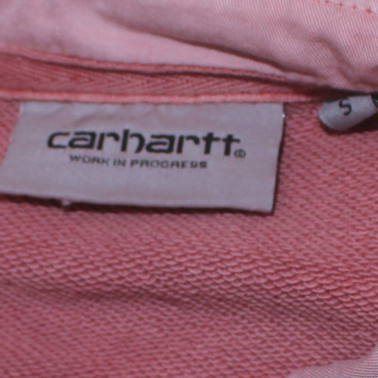 Carhartt Men’s Pink Collared Henley Sweatshirt Size S