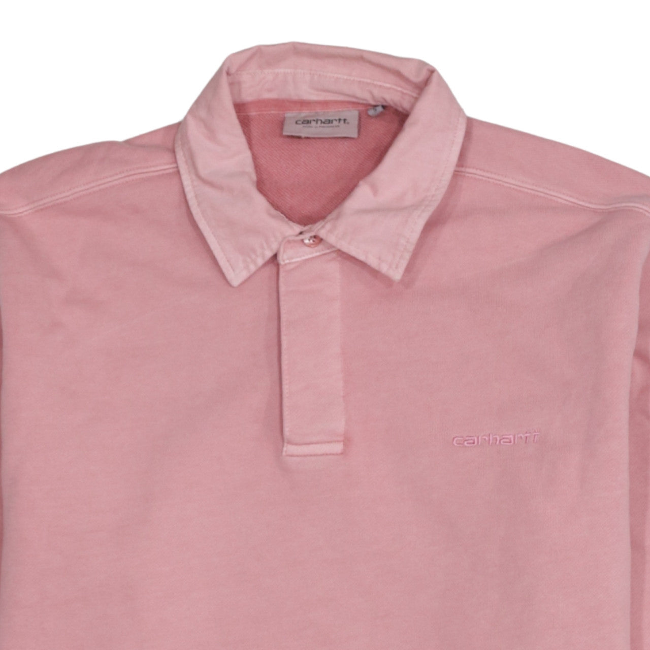 Carhartt Men’s Pink Collared Henley Sweatshirt Size S