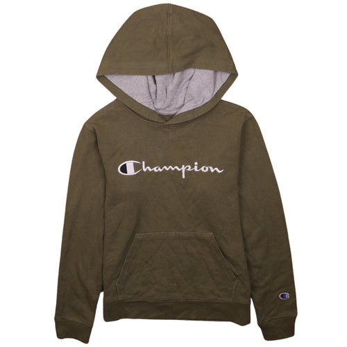 Champion Boys Khaki Hoodie Large Pullover Fleece Sweatshirt