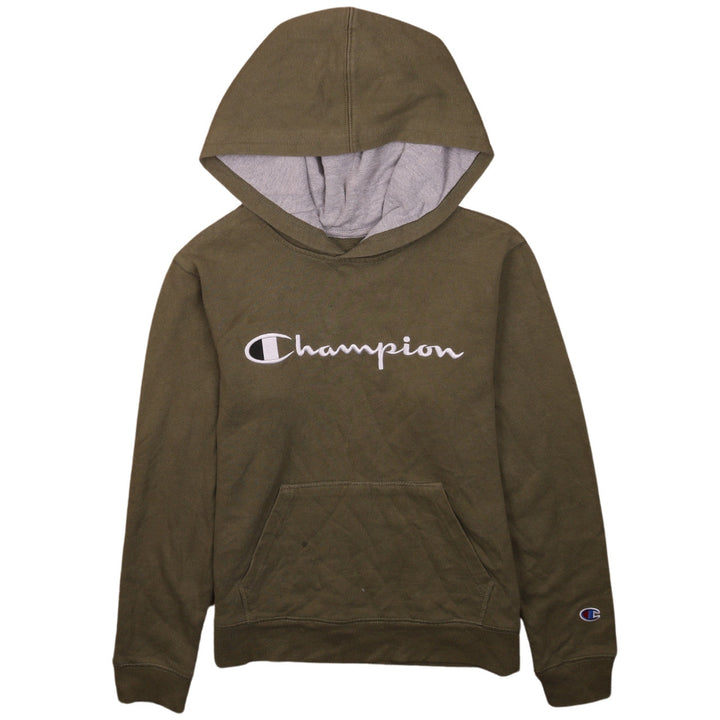 Champion Boys Khaki Hoodie Large Pullover Fleece Sweatshirt