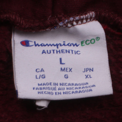 Champion Men's Red Ramapo College Pullover Hoodie L