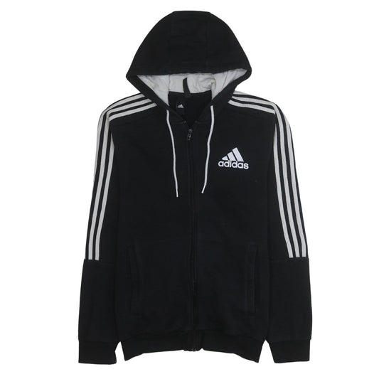 Adidas Men's Black Full Zip Hooded Fleece Hoodie Size M