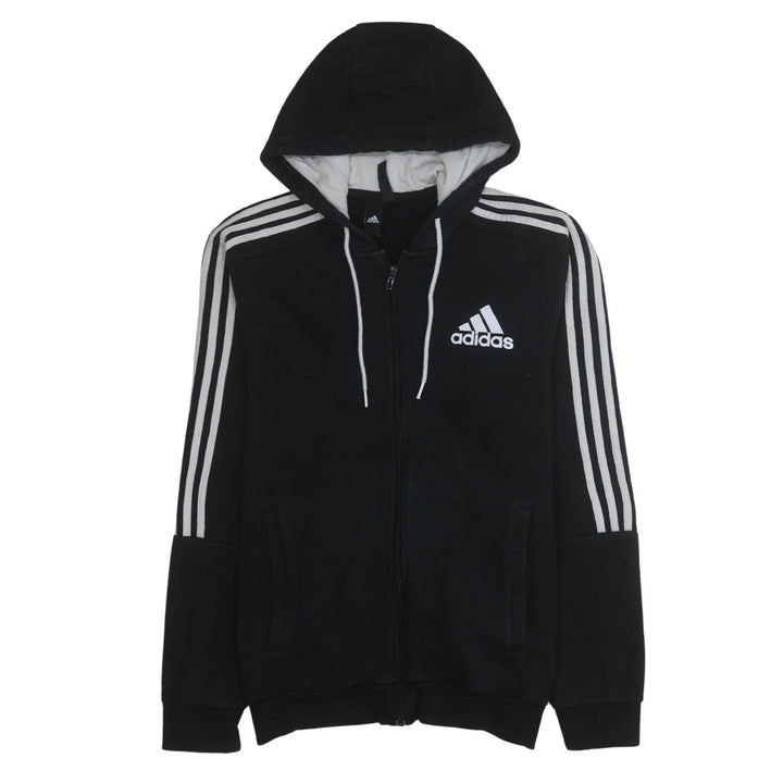 Adidas Men's Black Full Zip Hooded Fleece Hoodie Size M