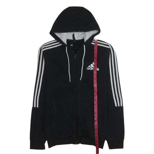 Adidas Men's Black Full Zip Hooded Fleece Hoodie Size M