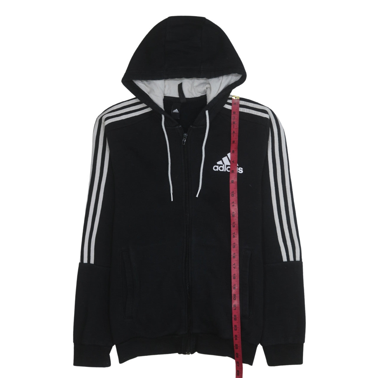 Adidas Men's Black Full Zip Hooded Fleece Hoodie Size M