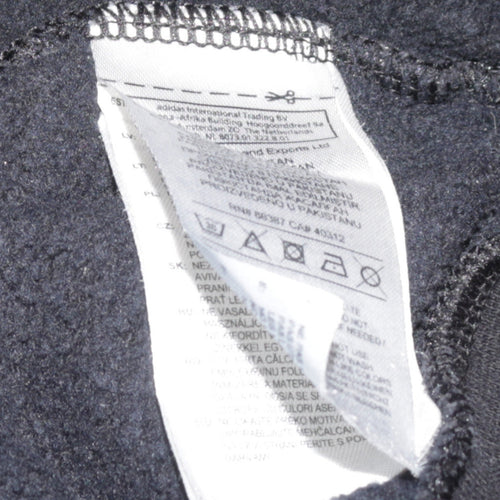 Adidas Men's Black Full Zip Hooded Fleece Hoodie Size M