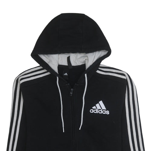 Adidas Men's Black Full Zip Hooded Fleece Hoodie Size M