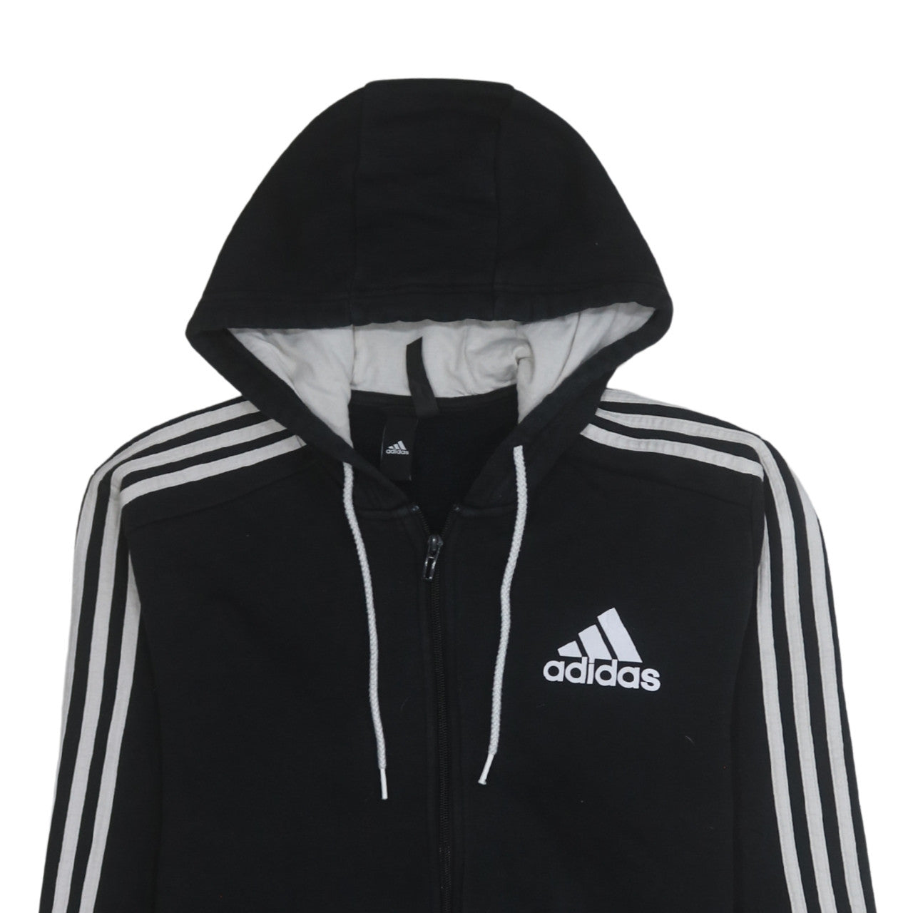 Adidas Men's Black Full Zip Hooded Fleece Hoodie Size M