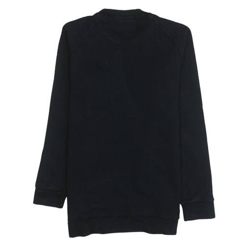 Adidas Womens Black Size 8 Crew Neck Trefoil Logo Sweatshirt