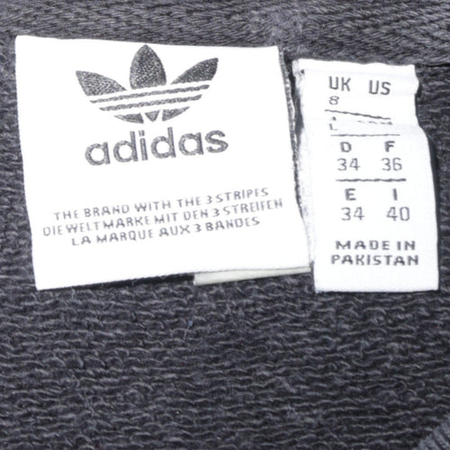 Adidas Womens Black Size 8 Crew Neck Trefoil Logo Sweatshirt