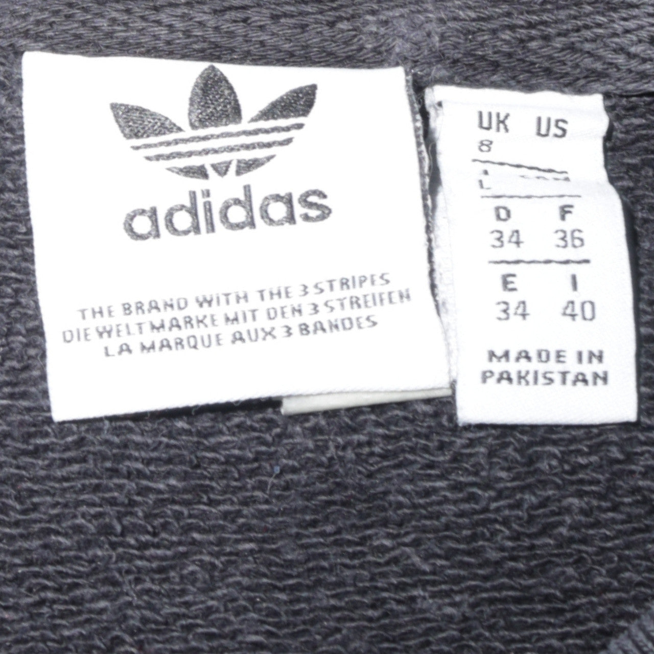 Adidas Womens Black Size 8 Crew Neck Trefoil Logo Sweatshirt